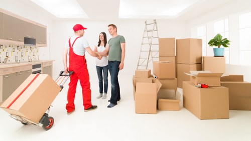 Packing boxes and furniture for a flat removal in Hamptonwick