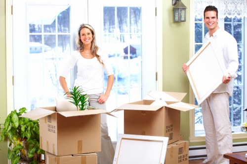 Goods packed and arranged safely inside a storage unit