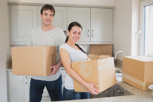 Stacked boxes and organized storage unit in Hamptonwick